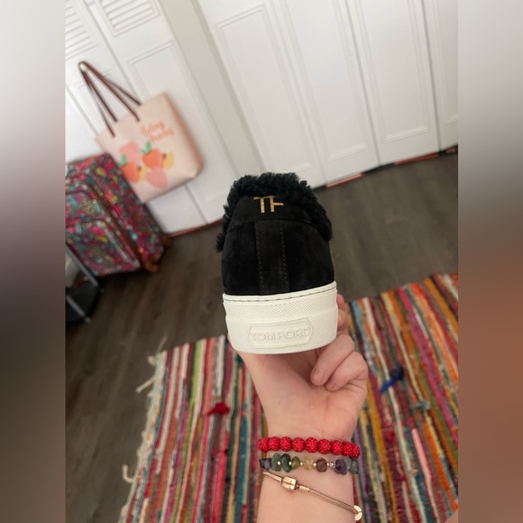 Tom Ford AUTHENTIC with tags sued leather shearling low top shoes - Picture 6 of 15